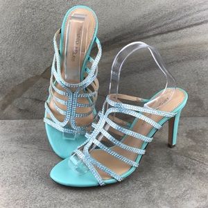 Antonio Melani Tiana Rhinestone Strappy Heels EUC